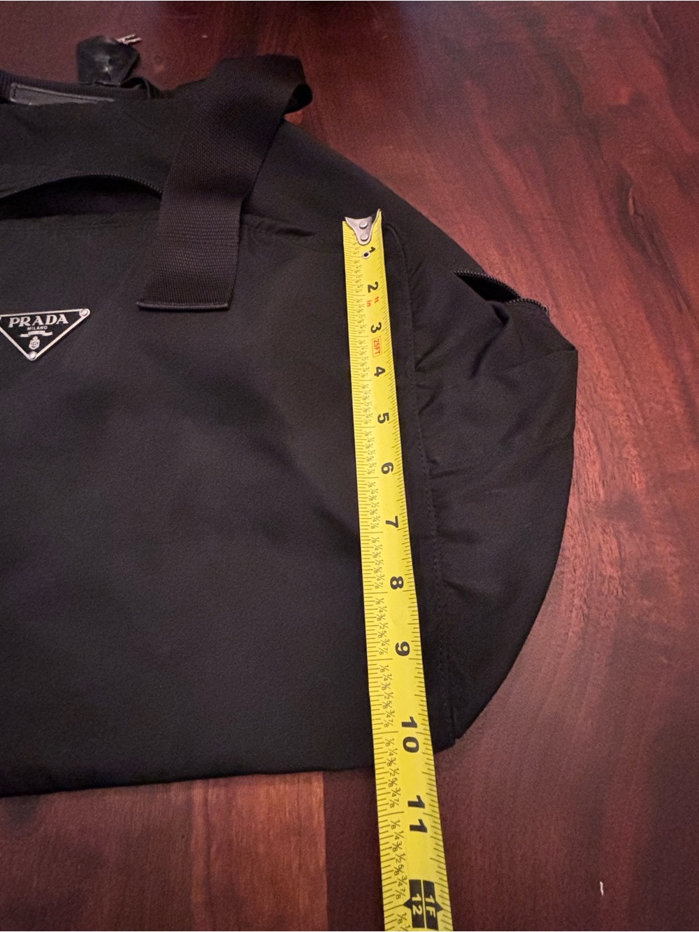 Prada Black Nylon Satchel with Triangle Logo - Picture 15 of 15